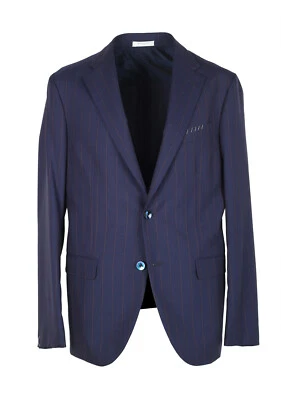 Boglioli 69 Blue Striped Suit Size 50 IT / 40R U.S. New With Tags - Image 1 of 4