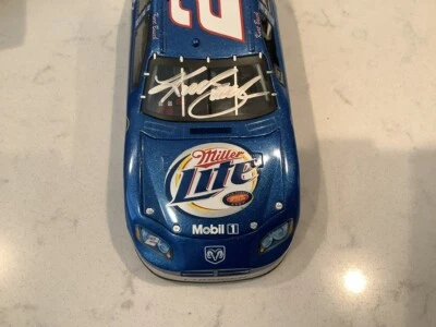 KURT BUSCH AUTOGRAPHED 2006 DODGE CHARGER MILLER LITE DIECAST & AUTOGRAPHED CARD - Image 1 of 4