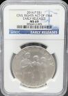 2014-P Civil Rights Act Commemorative Silver Dollar Ngc Ms69 Early Release Label