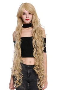 Perücke Damenperücke extrem lang Rapunzel Locken gelockt hellblond blond CL-100 - Bild 1 von 4