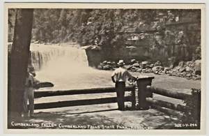 Cumberland Falls State Park Kentucky Waterfall Real Photo Postcard - Picture 1 of 2