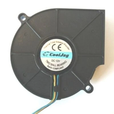 Everflow Radial Lüfter 75x77x15mm B127515BU DC 12V 5500 U/min 51dBA 3pin Stecker - Bild 1 von 2