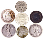 1914 1937 Mixed World Silver Coin Lot   Old Currency Circulated