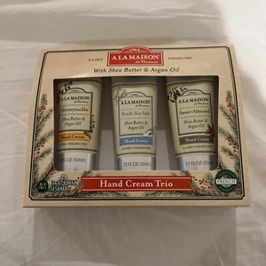 3-Pk Bundle A La Maison Hand Cream: Honeysuckle, Sea Salt,  Sweet Almond 1.7 Oz - Picture 1 of 1