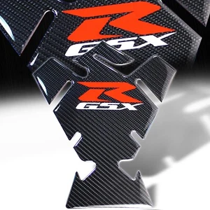 Genuine Real Carbon Fiber Eagle-Shaped Fuel/Gas Tank Pad Decal/Logo GSXR Gixxer - Picture 1 of 5