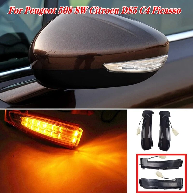 For Peugeot 508 Citroen DS5 C4 LED Dynamic Turn Signal Light Side Mirror lamp - Image 1 of 4