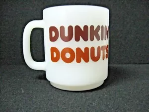 RARE Dunkin’ Donuts milk white coffee mug GLASBAKE - Picture 1 of 4