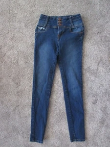 Always Friday Jeans Stetch Blue Denim Faded, Slim, Preowned Juniors Size 3, VGC - Picture 1 of 10