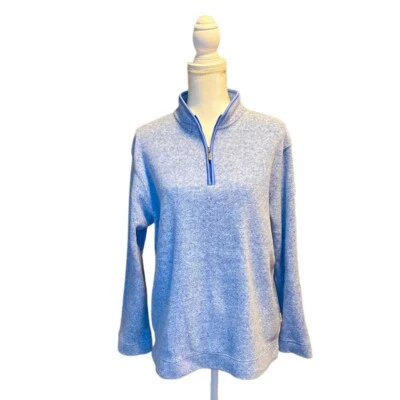 CATALINA Blue Polyester Pullover 1/4 Zip Women’s Size Medium - Imagem 1 de 4