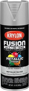 12 Oz Krylon K02773007 Silver Fusion All-In-One Paint & Primer Spray Paint, Meta - Picture 1 of 12