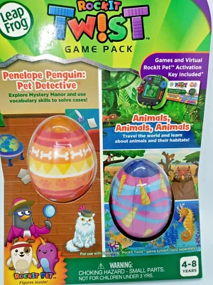 LeapFrog RockIt Twist Game Pack: Penelope Penguin: Pet Detective and Animals NEW - Image 1 of 4