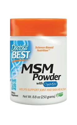 Doctor's Best MSM Polvo con OptiMSM No OGM Vegano Sin Gluten Sin Soja 259 gr Foto 1 de 4