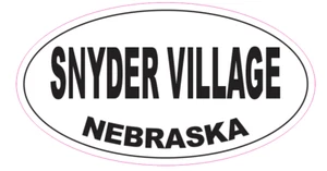 Snyder Village Nebraska Oval Autoaufkleber D7043 Euro Oval - Bild 1 von 1