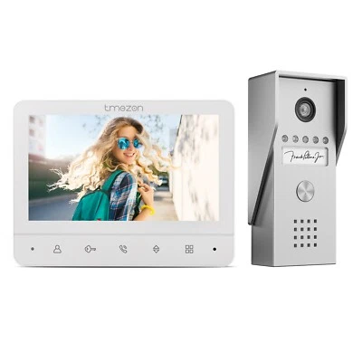 TMEZON Video Türsprechanlage Türklingel Sprechanlage Kamera mit 7''LCD Monitor