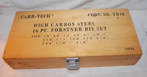 16 PC FORSTNER WOOD BORING DRILL BIT TOOL FORSTENER SET - Picture 1 of 3