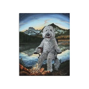 Stupell Industries Dog by Campfire Landscape Canvas Wall Art Design by Holly ... - Picture 1 of 10