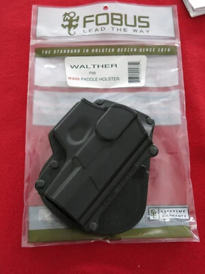 Fobus Paddle Holster For Walther Model P 99 Pistol-Black-Right Hand-WA99 - Image 1 of 4