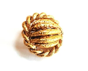 20mm Roman Round Rope Twist Button ANTIQUE GOLD Twist Metal Shank CLASSIC Dome - Picture 1 of 3