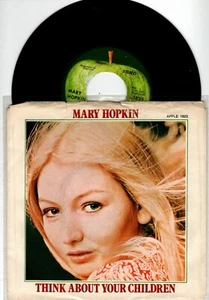 45RPM w/Picture Sleeve - Mary Hopkin - Think About Your Children - Picture 1 of 1