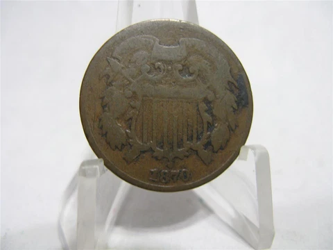 VERY RARE 1870 2 CENT COIN  FINE CONDITION BETTER DATE  nfm458 Cover