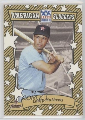 2002 Topps American Pie American Sluggers Gold Eddie Mathews #AS-EM HOF - Image 1 of 2