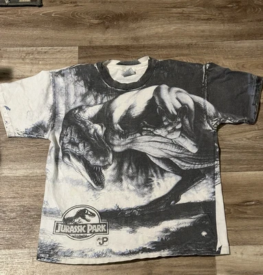 Camisa De Colección Parque Jurásico T-Rex Niños X-Grande Manga Corta DEFECTOS LEER DESCRIPCIÓN. Foto 1 de 4