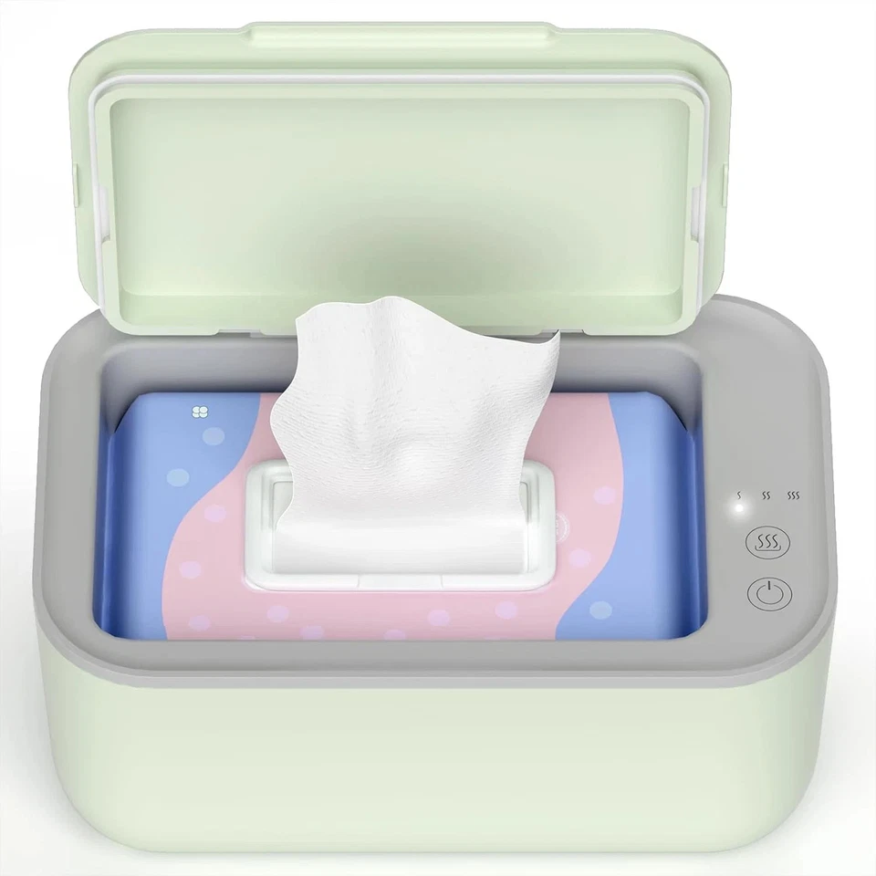 Детский подогреватель для протирки, 3-уровневый контроль температуры, тихий и равномерный нагрев, большая крышка - Изображение 1 из 1
