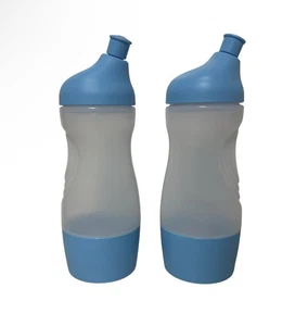 Kids Tupperware Drink Bottles Sports Bottles Brand New x 2 Blue *B - Picture 1 of 1