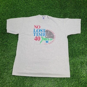 Vintage 90s Russell-Athletic Shirt L/XL 23x28 Gray Western Publishing - Picture 1 of 14