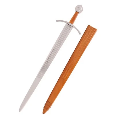 Espada de caballero medieval hecha a mano siglo XIII/Ballte lista con vaina de madera Foto 1 de 4