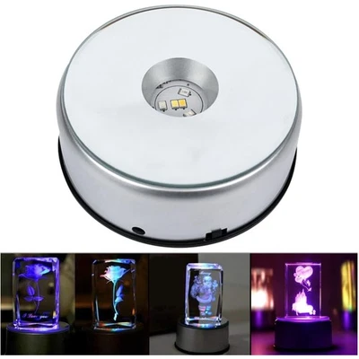 Versatile 4" Rotating LED Display Base with 20,000 Hour Life for Collectibles - Image 1 of 4