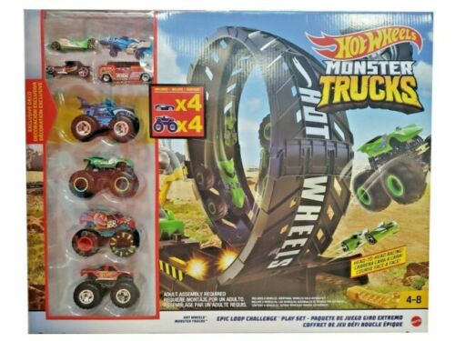 NIB Hot Wheels Monster Truck Epic Loop Challenge Play Set with Truck and  Car