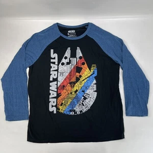 Star Wars  by Fifth Sun Millenium Falcon Ragland Long Sleeve T-Shirt Youth XL - Picture 1 of 10