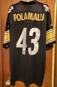 NFL Pittsburgh Steelers Troy Polamalu Jersey Size XL w/Stitched Name/Number/Logo - Picture 1 of 6