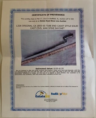 Bayoneta de espiga de la Guerra Civil Foto 1 de 3