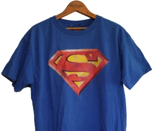 Superman Vintage T-Shirt Classic Logo Clark Kent Smallville Size US Men Large - Picture 1 of 11