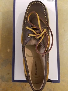 Women's Croft & Barrow Shana New Brown Casual Slip On Boat Loafers Shoes NIB NEW - Picture 1 of 3