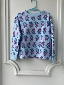 NWT Girls Crewcuts - Spring- Lightweight Sweatshirt - Blue Floral Size 4-5 (XS) - Picture 1 of 4