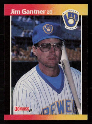 Jim Gantner 1989 Donruss #264 Milwaukee Brewers Baseball Card - Image 1 of 2