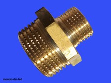 Raccordo Niplo Ridotto Ottone Filetto Maschio 3/4' x 3/8' Tubo Flessibile Acqua
