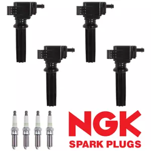 Set of 4 Ignition Coil & NGK Platinum Spark Plug for 2012-2018 Ford Focus UF670 - Picture 1 of 6