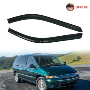 Window Visor Sun Rain Guard Shield Fit Chrysler Dodge Caravan Town&Country 96-07 - Picture 1 of 10
