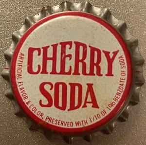 Antique Vintage 1950s Cherry Soda Cork Bottle Cap, Unique Americana! - Picture 1 of 4