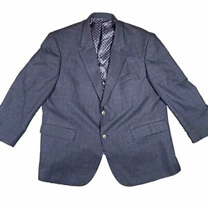 Oak Hill Blazer Men's Size 2XL 50-52R Blue Navy Blazer 2 Btn Jacket Sport Coat