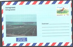 1998  Moldova  Aerogramme  Grapevine plantations Bird