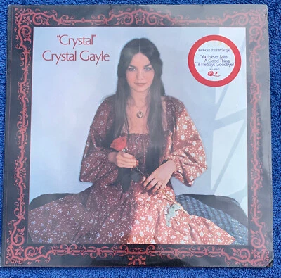 SEALED!! Crystal Gayle Crystal Brand NEW! 1976 Vinyl LP HYPE Sticker! UA-LA614-G - Image 1 of 2