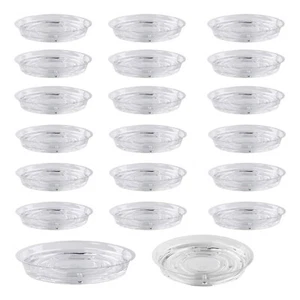 20pcs Plant Saucer Clear Plastic Drip Trays Plate Dish 6"/8"/10"/12" Plant Pot - Picture 1 of 17