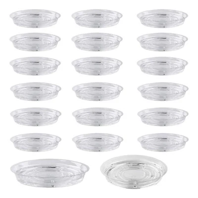 20pcs Plant Saucer Clear Plastic Drip Trays Plate Dish 6"/8"/10"/12" Plant Pot - Image 1 of 4