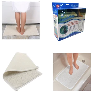 Non Slip Aqua Carpet Bathroom Mat Rug Bath Shower Clean Feet Water Hydro Loofah - Picture 1 of 3