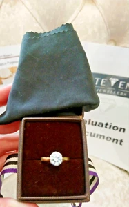 18ct YELLOW GOLD 1.5ct VVS1 BRILLIANT DIAMOND SOLITAIRE RING with valuation - Picture 1 of 11